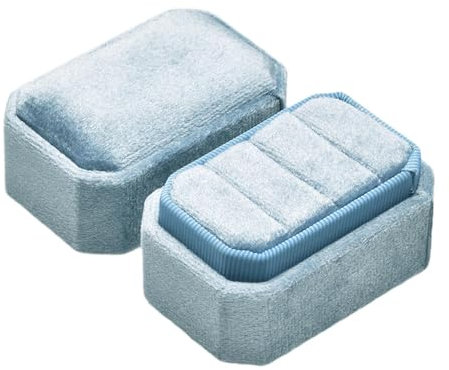 LOVIVER Portagioie Portagioie Portagioie Portaanello Regalo di Compleanno Versatile Multifunzionale Elegante Scatola dei ricordi Porta Anelli Portagioie, Azzurro