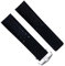 honyeuk Echtes mattiertes Lederarmband für TAG HEUER CARRERA AQUARACER Monaco F1 Uhrenarmband mit Faltschließe(Silver,24mm)