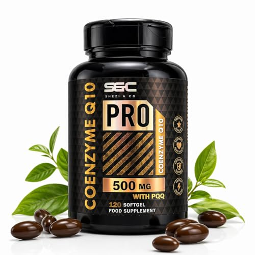 CoQ10 500mg (Ubiquinone) – High Absorption Coenzyme Q10 Formula with PQQ, Omega 3, Sunflower Lecithin & BioPerine – Antioxidant Support – 300 Vegan Softgels – 150 Day Supply