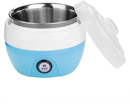 Macchina per yogurt automatica con vaso interno in acciaio inossidabile da 1 litro, yogurtiera elettrica per yogurt greco fatto in casa, avviatore di fermentazione per piano di lavoro della cucina