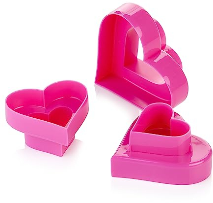 Tescoma 630862 Delicia Tagliabiscotti Doppio Taglio Cuori, 6 Misure