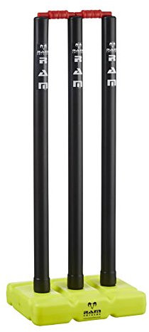 Ram Cricket-Stumps aus Kunststoff, schwarz / gelb / rot