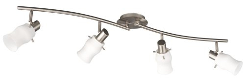 Massive Deckenbogen, Metall, E14, weiß, 90 x 12 x 14.5 cm