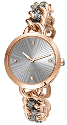 ESPRIT Damen-Armbanduhr XS Lily Analog Quarz Edelstahl beschichtet ES107952003