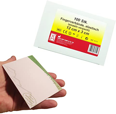 varivendo Notizblock + Hans Hepp 100 Stück Fingerverband Fingerpflaster Wundverband elastisch (12x3cm (einzeln versiegelt))