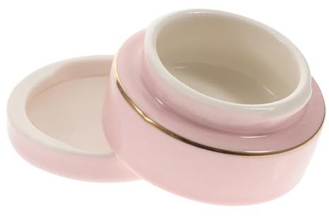 PRETYZOOM 1pezzi Barattolo Decorativo Per Tè e Cosmetici Mini Contenitore Con Design Raffinato Conservare e Tè Loose Colore Rosa Con