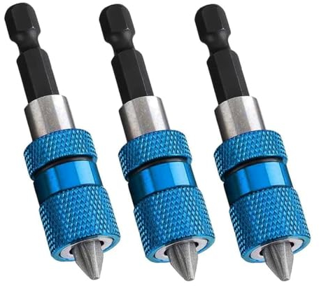 YOCDNOV 3pcs Porte-Embout - pour cloison sèche Bit pour cloison sèche Magnétique Tige hexagonale 1/4 de Pouce Porte-Embout magnétique à Changement Rapide Réglage pour Les constructions au Sol