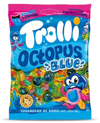 Golosinas octopus blue Trolli bolsa 100 g