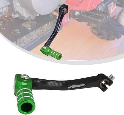 JFG RACING Palanca Cambios Moto,Palanca de Cambios Plegable Hecha de Aluminio CNC para 50cc-125cc Dirt Pit Bike XR50 CRF50 XR70 CRF70 XR110 CRF110-Verde