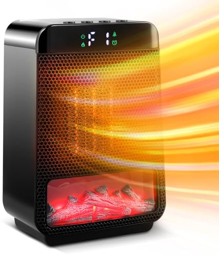 CalefaccióN De La Sala EléCtrica, CalefaccióN De La Mini CeráMica De 1500 W, CalefaccióN EléCtrica EcoceráMica PortáTil, CalefaccióN De Ventilador De EnergíA Ahorro De EnergíA Con Llamas Para La Ofici