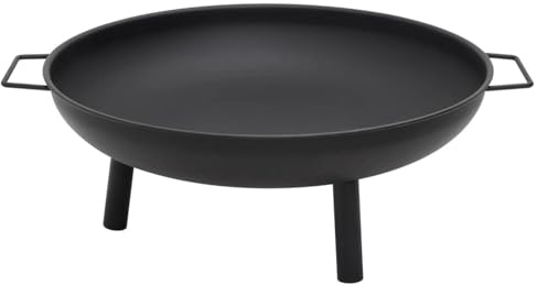Homgoday Stål eldstad, 67,5 x 58 x 22,5 cm, utomhus eldstad, trädgårdsskål för trädgård, gårdar, parker, uteplatser