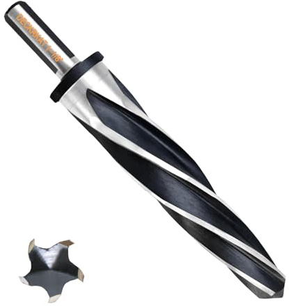 1-1/8 Reamer Drill Bit for Metal, M2 HSS Taper Reamer for Steel, Alloy, Wood, Plastic to Align, Enlarge Holes β 5-Spiral Flutes,1/2Non-Slip Shank, 28mm Car Reamer, Bridge Construction Reamer.