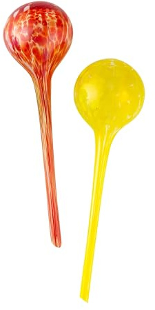 Watering Globe Set Red & Yellow - 2 Piece