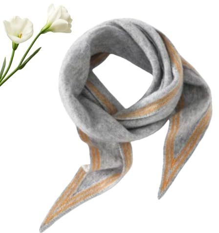 cashmere Knit Triangle Scarf for cashmere Women Head Scarf Neckerchief Aesthetic Accessories Streetwear Triangle Shawl (B)