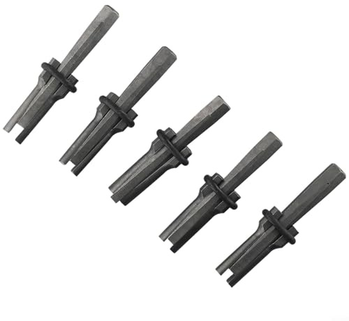 Juego de 5 cuñas para dividir piedra, 5/8 pulgadas (18 mm), herramientas manuales de plumas y cuña para dividir roca dura, granito, hormigón, kit de extracción de canteras de acero de alto carbono