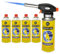 Blow Torch with 4 Butane Gas Bottles - for Camping, Cooking, Kitchen, BBQ, Desserts, Creme Brulee | Refillable Flamethrower Welding Refill Auto Ignition Soldering Weed Burning Blowtorch Lighter