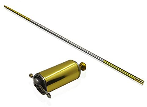 SUMAG Magie Baton Magique 1 canne en métal de 150 cm de longueur pour tours de magie et spectacle de Magiques Canne (doré et argenté)