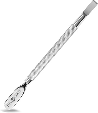 Jack Shaver Cuticle Pusher & Spoon Nail Cleaner – Professional Stainless Steel Remover & Cutter Tool for Manicure & Pedicure – Fingernails & Toenails (Silver) (10)