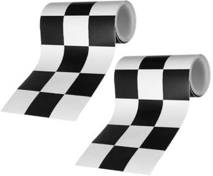 LALAFINA 1 Juego Pegatinas De Pared Fronterizas Borde De Papel Tapiz De Tablero De Ajedrez Etiqueta De Arte De Pared A Cuadros Adorno De Papel Tapiz A Cuadros De Polivinilo 2 Rollos