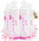 MeDusch Shower Foam Pampering Time (200 ml) Cherry Blossom (Sakura) with Vegan Hyaluronic in Practical Set of 4 (Unisex), Moisturising Aroma Bath for the Shower