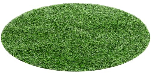 Ciieeo Green Artificial Grass Table Mat Round Decorative Placemat for Wedding Party Banquet Indoor Outdoor Home Golf Themed Summer Birthday Holiday