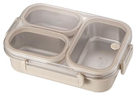 Teksome Portapranzo Per Bambini | Portamerenda In Acciaio Inossidabile,Borza Pranzo Antigoccia 3 Scomparti Bambini Scuola Asilo Viaggio Auto Lavoro