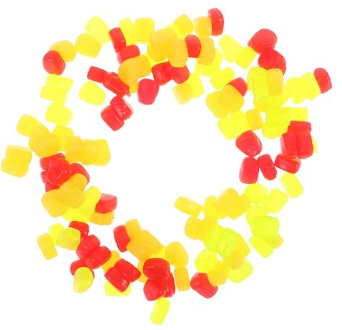 Kisangel 150pièces Appât Artificiel Au Maïs Silicone Souple Flottant pour Carpe Et Truite Réutilisable pour Rivière Et Lac