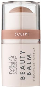MUA Beauty Balm, Sculpt, Multi-Use Face Balm (Pack of 1) | Neutral Toned Medium Bronze Shade, For Cheeks, Lips & Eyes, Enriched with Shea Butter & Vitamin E, Vegan & Cruelty Free