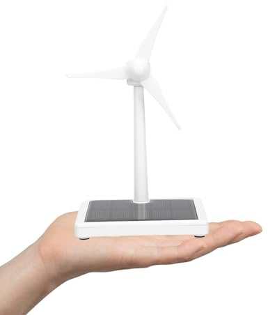MOLUCKFU Modèle D’Éolienne Solaire en Plastique pour Garçon et Filles Scientifique DIY Éducatif Turbine Solaire Compacte et Portable pour Apprentissage Kit D’Expériences Stem