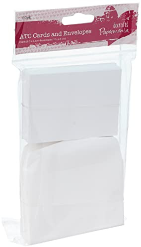 ATC-kort/kuvert (50-pack) - vit