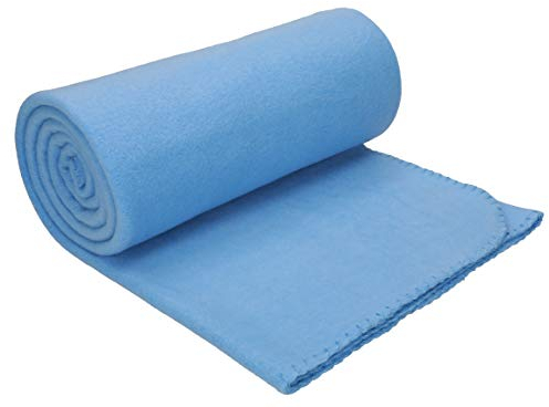 Betz Fleecedecke 130x170 cm 180g/m² – Weiche Wohndecke & Kuscheldecke – Flauschige Sofadecke als Tagesdecke – Leicht, wärmend & pflegeleicht – Farbe Hellblau