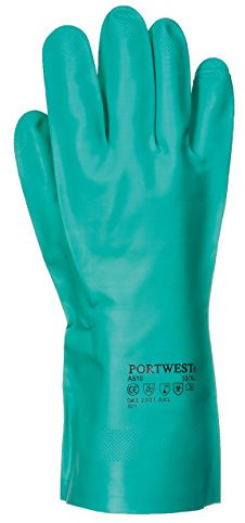 Guante químico Nitrosafe nitrilo verde (12 pares) (XL)