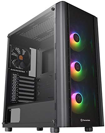 Thermaltake V250 TG ARGB | Mid-Tower-ATX-PC-Gehäuse | gehärtetes 4mm Glasseitenteil | 4x leise-120mm-RGB-Lüfter | schwarz