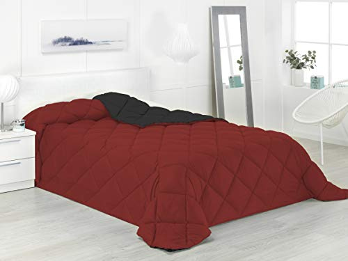 Boncasa - Xtreme 400 - Edredón nórdico de 400 g, Bicolor (Rojo y Negro, Cama 90/105-180 x 270 cm)