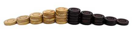 Melia Games Backgammon – Pietre da gioco in legno – Dimensioni standard – Set di accessori con borsa (32mm)