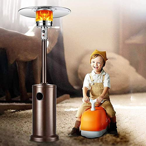 PURRL 47000 BTU Terrassenheizstrahler, Gas-Propan-Standheizstrahler, höhenverstellbar, Edelstahl-Standheizstrahler für gewerbliche Außengärten, Erdgas Little Surprise