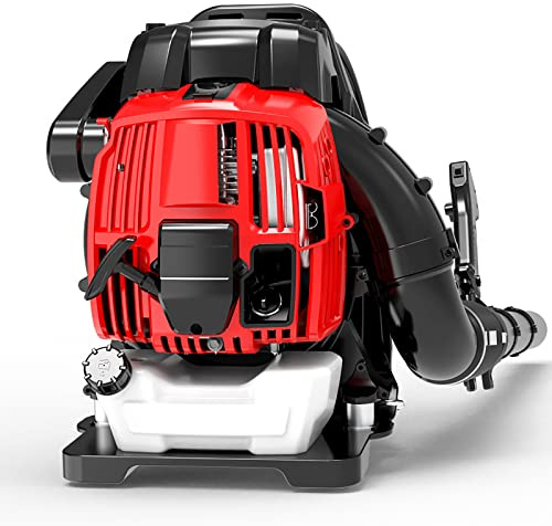 Soplador de hojas de gasolina, aspiradora de alta potencia de 75,6 cc para eliminar el polvo y soplar nieve, diseño de mochila portátil