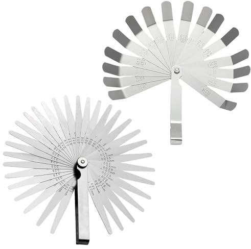 Fühlerlehre Und Radienlehre, 2-teiliges Messkeil-Set Mit 32 Spitzen Und 16 Gebogenen Spitzen, Präzises Messwerkzeug Für Verschiedene Anwendungen