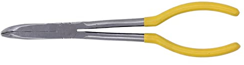Hyuduo Alicates de Largo Alcance, Acero 45, Alicates de Punta de Aguja de 11 Pulgadas de Largo para Trabajos Eléctricos, Espacios Reducidos y Tareas de Reparación de Bricolaje (abrazadera de 90°)