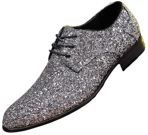 Chaussures habillées à Lacets Style Mocassin Brillant pour Hommes, Cuir Souple antidérapant, parfaites pour réunions d'affaires et cérémonies Formelles, Semelle Confortable pour Longue Station Debout