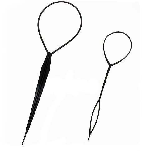 BONAMART 2pcs Haar Tail Twister Inhaber Frisurenhilfe Band Schwarz Dutt Styler Haartwister