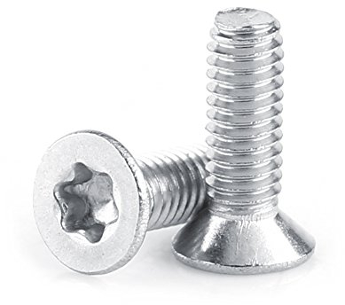 50pcs M2.5 304 vis Torx en acier inoxydable Vis à tête plate pour vis de serrage d'entraînement de machine (M2.5 × 8)