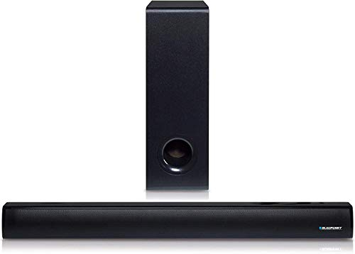 Blaupunkt LS 1825 Soundbar mit Subwoofer 2.1, 60 Watt RMS, kabelloses Bluetooth-Gerät für Streaming, mit Fernbedienung,TV Lautsprecher mit LED Anzeige und Equalizer, opt. Audio Eingang, AUX-IN, HDMI