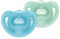 NUK Sensitive Schnuller | 0–6 Monate | 100 % Silikon für zarte Haut | BPA-frei | blau & grün | 2 Stück