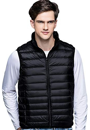 Chaleco Plumas Ligero Hombre Chalecos Acolchados Hombre Chalequillo Chalecos Caballero Gilet Chaleco Acolchado Ultraligero Hombre Chaleco Plumon Abrigo Pluma Sin Mangas Hombre Talla Grande Negro 4XL