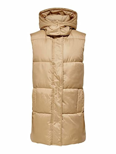 ONLY Onldemy Padded Waistcoat Otw Noos Gilet Trapuntato, Sabbia Cubano, XL Donna