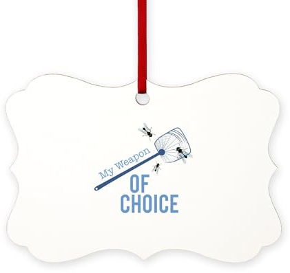 CafePress Fly Weapon Ornament Scroll Holiday Ornament 4 x 2.75