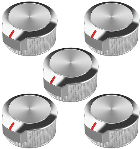 AMI PARTS W11156487 W10823529 Cooktop Range/Oven Knobs Fit for Kitchen-aid Whirl-Pool Stove Knobs Replacements, Replaces 4546228 AP6285576 （5 PCS）