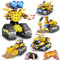 HOGOKIDS 5 IN 1 Technik Ferngesteuert Roboter Bauspielzeug Set - 496 Stück RC Bagger Bulldozer mit App & Fernsteuerung, Technic Auto Racer Spielzeug für 6 7 8 9 10+ Jahren alte Kinder Jungen Mädchen