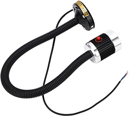 Magnetic Work Light, LED Machine Light med Flexibel Gåshack, Svarljus, Magnetisk Bas Verktyg Lampa för Arbetsbänk, Svarv, Symaskin, Grill, Butik, Industriell Belysning (5W)